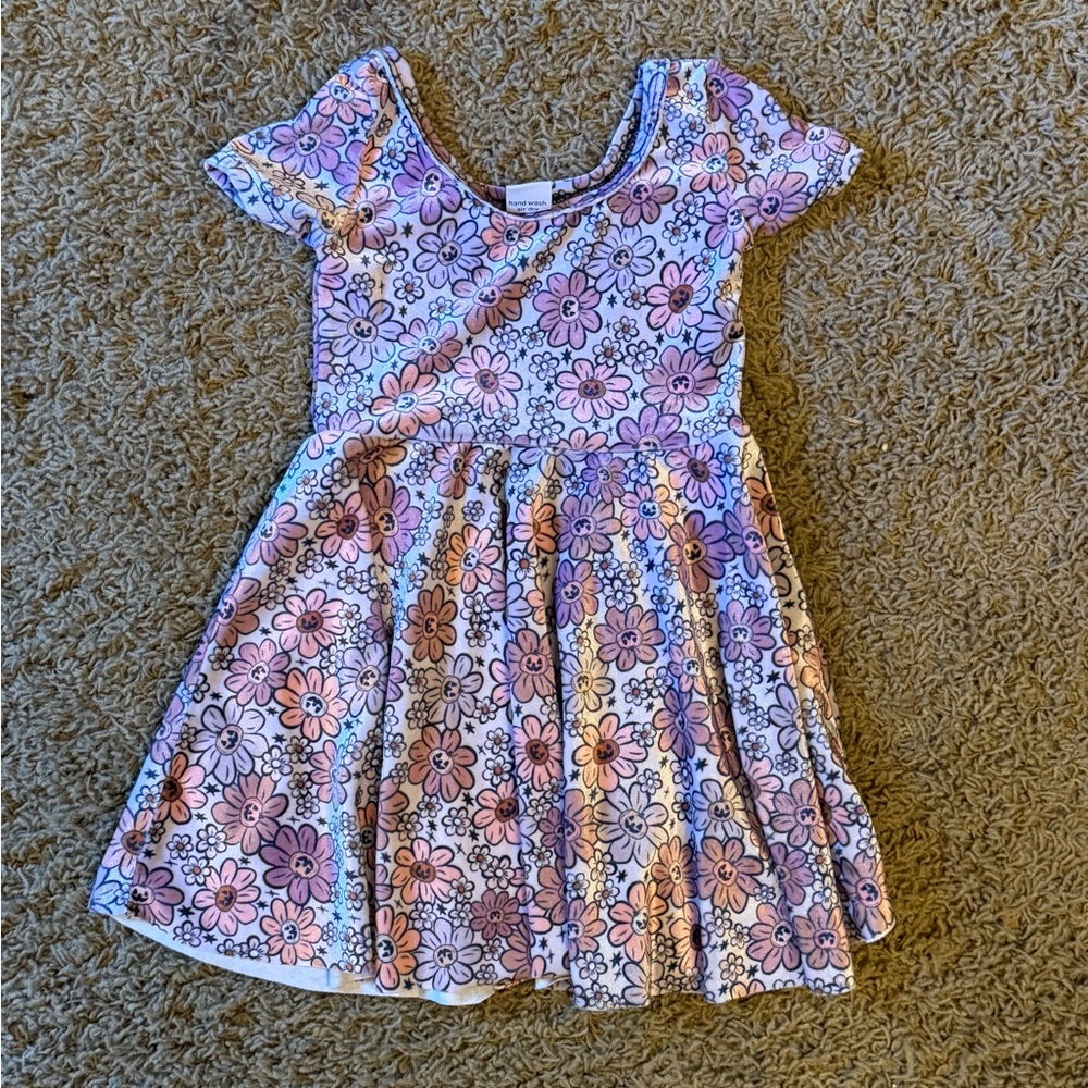 Floral Kids Dress in Pink and Purple